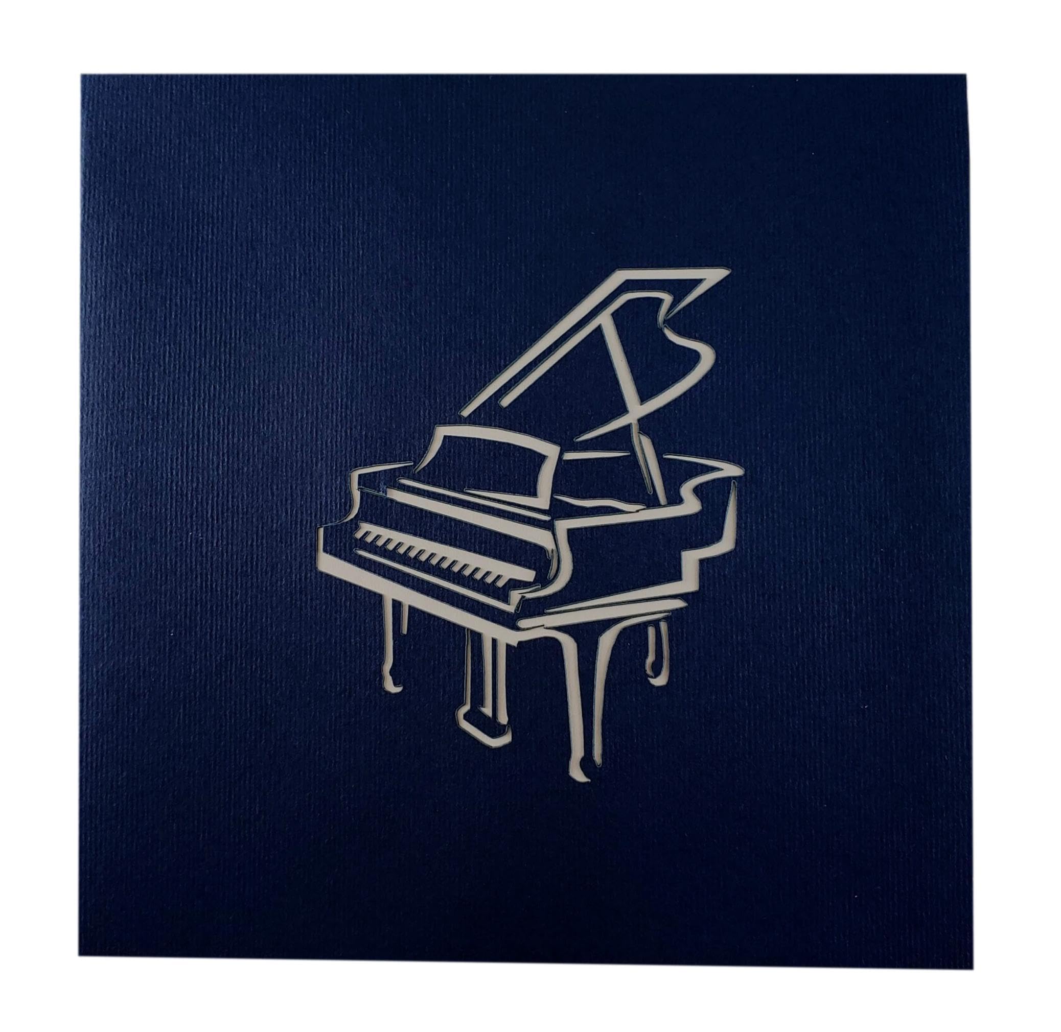 iGifts And Cards Piano Maestro: 3D Pop Up Card for Musicians - 6"x6" Enveloped Melody, Ideal for Recitals & Music Teachers, Notes of Appreciation, Gift for Concert Pianists' Birthday