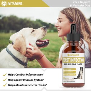 Natural Yeast Infection Treatment for Dogs | Helps to Support Itch & Inflammation Relief, & More | Dog Ear Infection Treatment | Dog Itch Relief | Dog Yeast Ear Infection Treatment | (Bacon) (2 Pack)