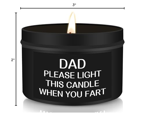 Father's Day Gifts from Daughter Son Wife Kids, Funny Fathers Day Dad Gifts for Dad Step Dad Bonus Dad New Dad Grandpa Men Gifts, Daddy Gift Ideas Gag Cool Gifts for Dads, Happy Fathers Day Candle