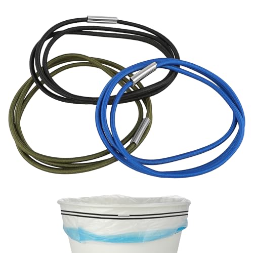 Qianyu 3 Pack Extra Large Rubber Bands Trash Can Bands Set Adjustable Garbage Can Elastic Bands Strong Elasticity Bag Litter Box Bands for Home Kitchen Office Tables Holder Straps