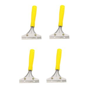 amosfun 4pcs cleaning blade floor scraper for home sturdy paint scraper kitchen tool scraper wallpaper remover scraper wall cleaning tool aluminum alloy scraper multi-purpose scraper