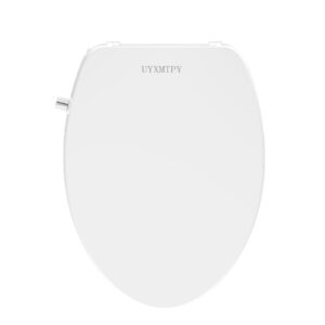 UYXMTPY Non-Electric Bidet Toilet Seat - Fits Existing Elongated Toilets, White, Dual Nozzle System, Slow-Close, Self-Cleaning Nozzles, Easy Installation