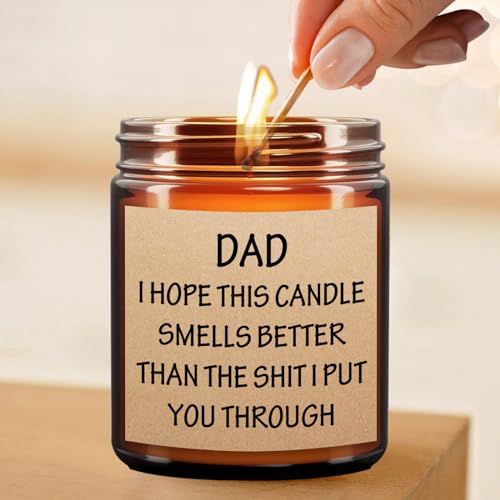 Father's Day Gifts from Wife Son Daughter Father's Day Gifts for Dad Men Birthday Gift Ideas Gag Unique Cool Gifts for Dads Step Dad Bonus Dad New Dad Gifts Funny Fathers Day Candle for Men