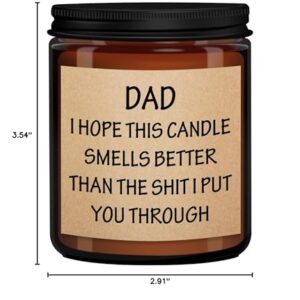 Father's Day Gifts from Wife Son Daughter Father's Day Gifts for Dad Men Birthday Gift Ideas Gag Unique Cool Gifts for Dads Step Dad Bonus Dad New Dad Gifts Funny Fathers Day Candle for Men