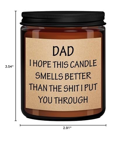 Father's Day Gifts from Wife Son Daughter Father's Day Gifts for Dad Men Birthday Gift Ideas Gag Unique Cool Gifts for Dads Step Dad Bonus Dad New Dad Gifts Funny Fathers Day Candle for Men