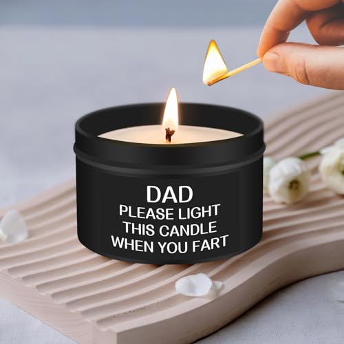 Father's Day Gifts from Daughter Son Wife Kids, Funny Fathers Day Dad Gifts for Dad Step Dad Bonus Dad New Dad Grandpa Men Gifts, Daddy Gift Ideas Gag Cool Gifts for Dads, Happy Fathers Day Candle