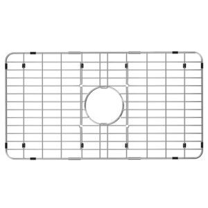 ipegtop sink bottom grid, stainless steel sink protector 28-1/2" x 15-1/2" centered drain hole with corner radius, sink grate for bottom of kitchen sink single sink bowl with sink hole cover