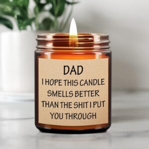 Father's Day Gifts from Wife Son Daughter Father's Day Gifts for Dad Men Birthday Gift Ideas Gag Unique Cool Gifts for Dads Step Dad Bonus Dad New Dad Gifts Funny Fathers Day Candle for Men