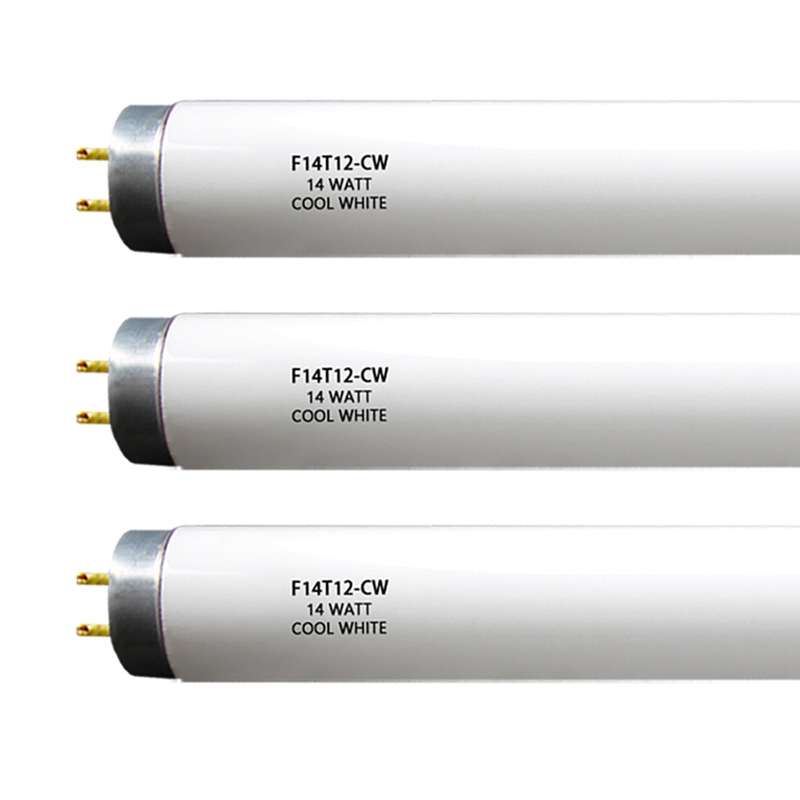 F14T12 CW 15 Inch 14 Watt T12 Cool White Fluorescent Bulb,Replacement for Philips 141507,Sylvania,SATCO S26561,T12 Linear Tube,G13 Base,4100K 3 Pack