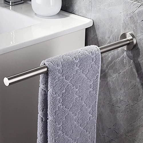 Generic Stainless Steel Towel Rack, for Bathroom Kitchen Bath Towel Holder Wall Mounted Towel Bar Rrack Storage Rack Bath Towel Holder Bathroom Rack/Sier/Single Rod