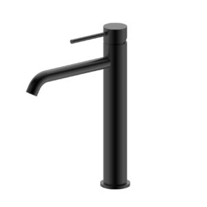 Bath Royale Envol Tall Vessel Sink Bathroom Faucet, Modern Single Hole Design, Matte Black