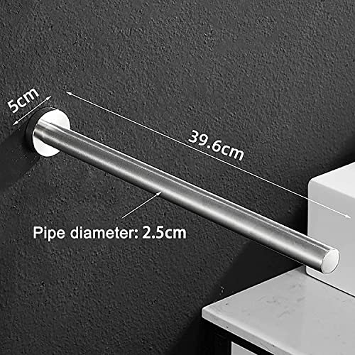 Generic Stainless Steel Towel Rack, for Bathroom Kitchen Bath Towel Holder Wall Mounted Towel Bar Rrack Storage Rack Bath Towel Holder Bathroom Rack/Sier/Single Rod