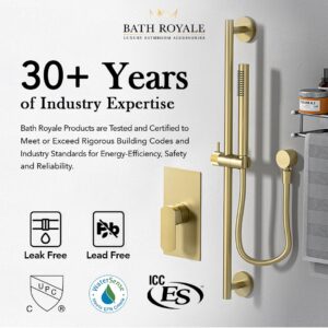 Bath Royale Modern Kitchen Faucet with Pull Out Spray - Single Control, All Metal, Stainless Steel