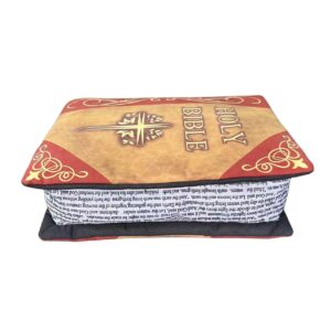 ZIGFRUIT Bible Pillow Book Plush,Holy Bible Pillow,Bible Plush That Opens Stuffed Pillow Novelty Throw Cushion Stuffed Animal Toy