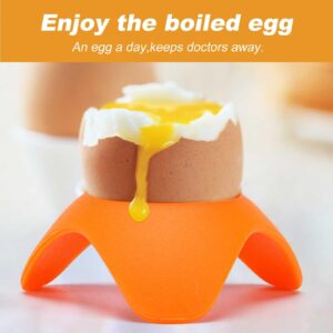 2PCS Egg Cleaner Scrubber Washer for Fresh Eggs & 2PCS Egg Cups, Easy Breakfast, Cute Chicken Egg Brush, Utensil Kitchen Decor Reusable for Breakfast Boiled Cooking Childhood Memories