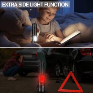 MIXILIN Rechargeable LED Flashlights High Lumens, 990,000 Lumens Super Bright Flashlight with 7 Modes, Powerful Multifunctional Flashlights for Home Camping Emergencies - 2 Pack