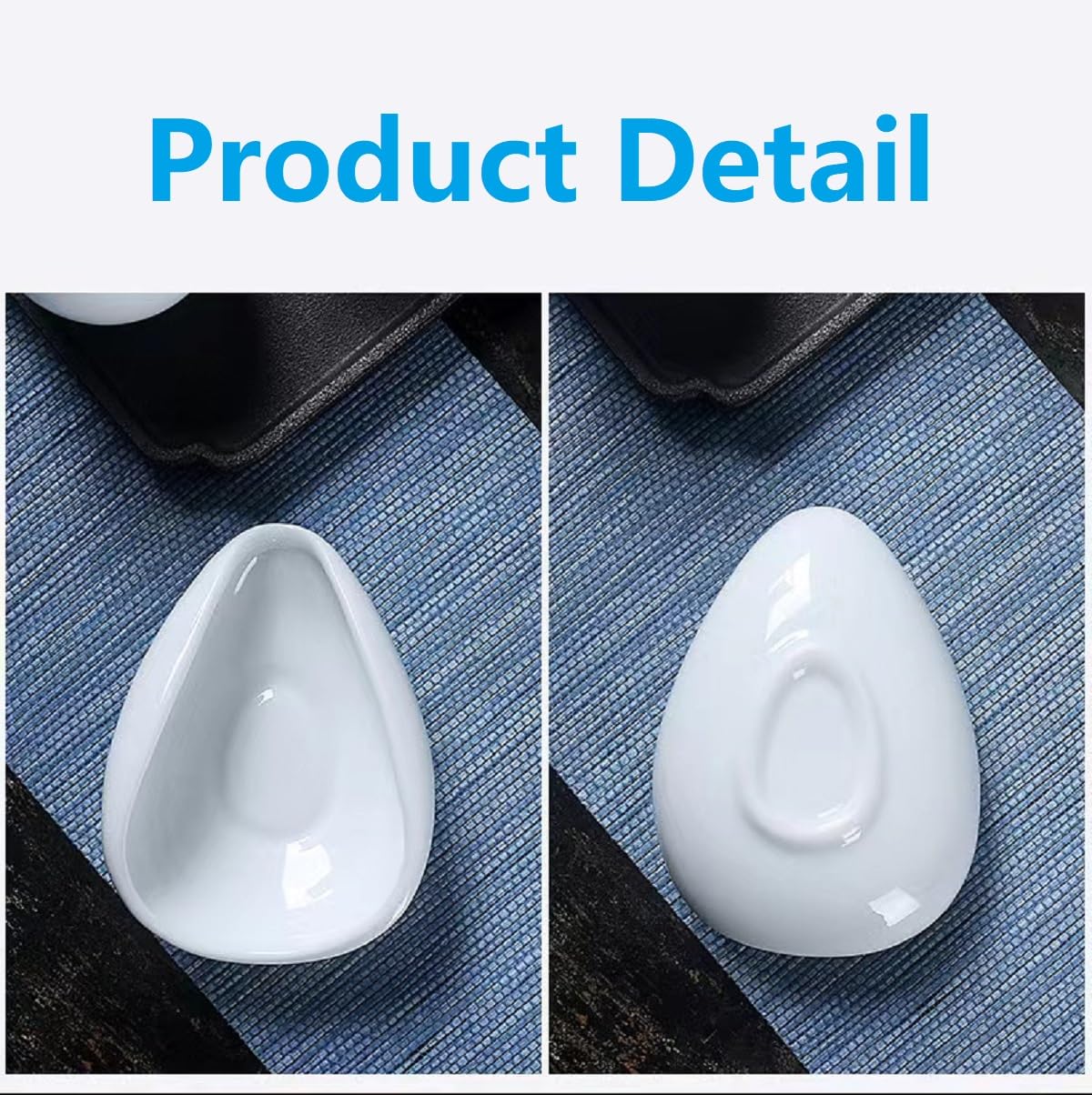 Coffee Spoon Rest, Small Ceramic Coffee Spoon Holder for Coffee Bar, White Coffee Spoon Rests for Coffee Station, Mini Teaspoon Rest for Coffee, Cute Tea Bag Rest for Coffee Bar Station Accessories