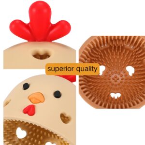 2PCS Egg Cleaner Scrubber Washer for Fresh Eggs & 2PCS Egg Cups, Easy Breakfast, Cute Chicken Egg Brush, Utensil Kitchen Decor Reusable for Breakfast Boiled Cooking Childhood Memories