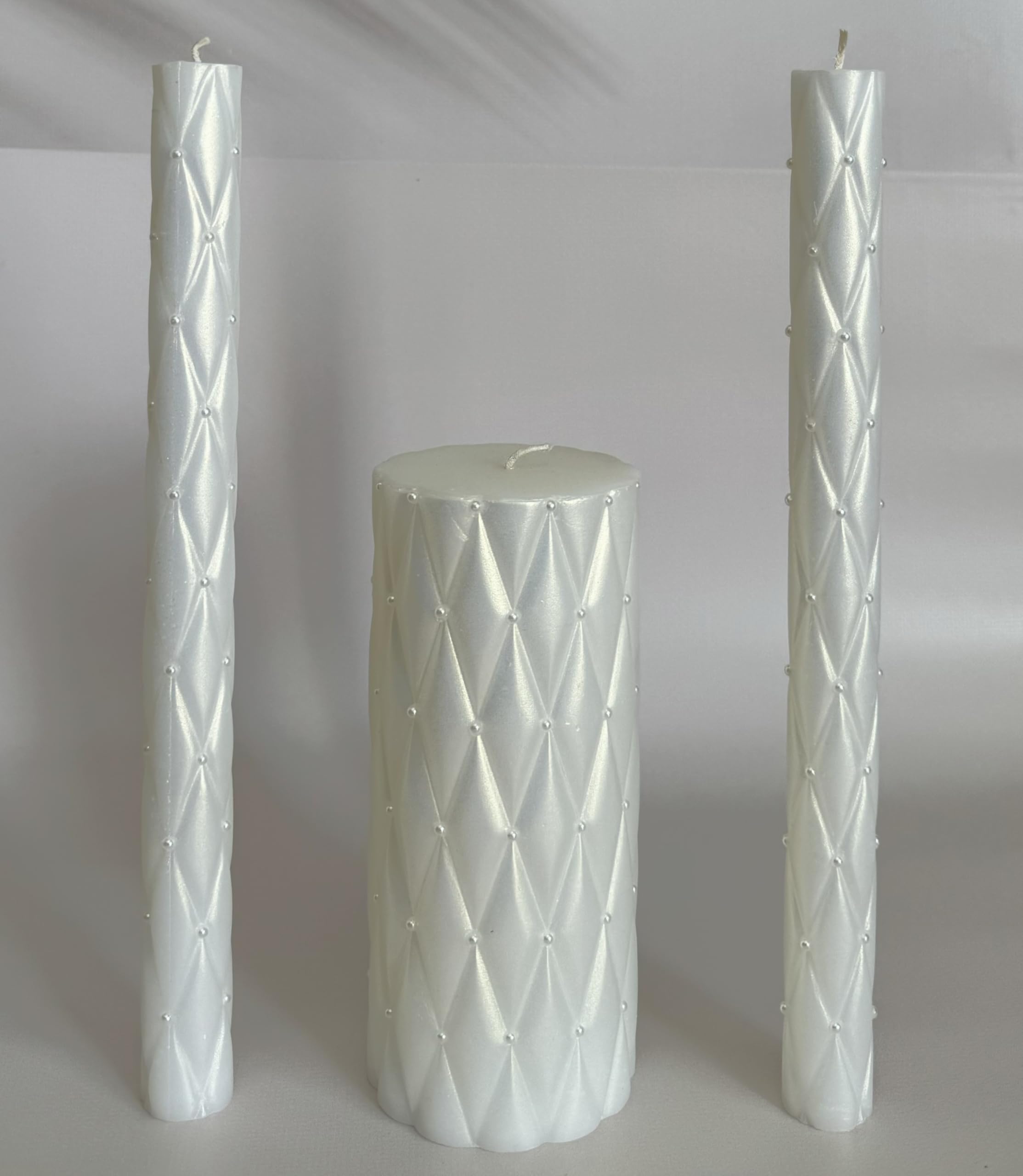 Magik Life Unity Candle Set for Wedding - Wedding Unity Set for Reception and Ceremony - Candle Sets - 6 Inch Pillar and 2 * 10 Inch Tapers