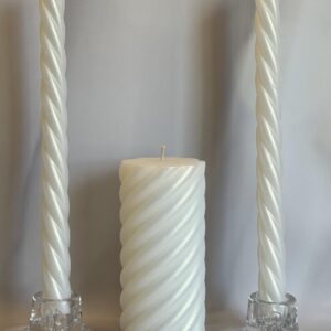 Magik Life Unity Candle Set for Wedding - Wedding Unity Set for Reception and Ceremony - Candle Sets - 6 Inch Pillar and 2 * 10 Inch Tapers-White