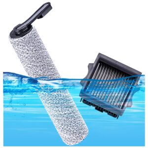 floor one s5 s5 pro brush roller and hepa filter replacement, compatible with tineco s5 / s5 pro / s5 blue cordless wet dry vacuum cleaner - 1 brush rollers + 1vacuum filters