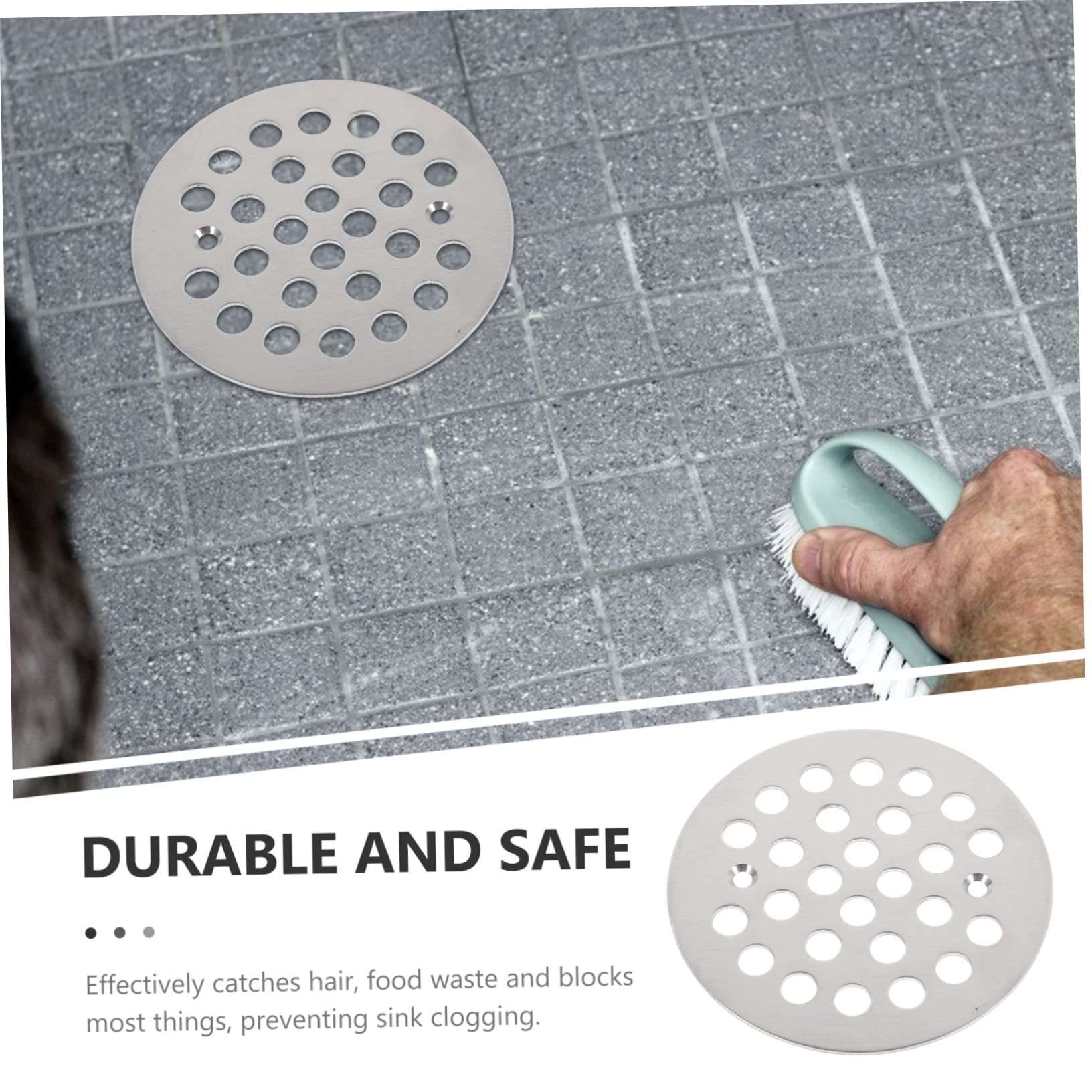 BUTIFULSIC 2pcs Round Floor Drain Cover Sink Stopper Sink Sewer Cover Shower Drain Cover Sewer Draining Stoppers Bathtub Drain Cover Stainless Steel Drain Strainer Floor Drain Stopper