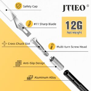 JTIEO Exacto Knife Set,74 Pack Hobby Knife with 4 Upgrade Sharp Hobby Knives and 70 Spare Exacto Knife Blades for Art,Stencil,Scrapbooking (Black)