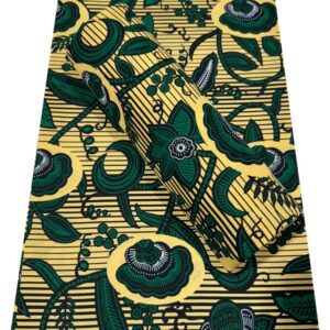 Generic Polyester African Wax Prints Fabrics/Cotton Blend African Wax Print - Green, Ivory-Cream,White,Dark-Blue,Black - Sell by 6 Yards-for Men and Women- for Dresses and Shirt