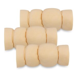 premium beef cheek rolls for dogs 5-7" - (3-pack) long lasting, safe & natural rawhide alternative chews, ideal for large dogs & aggressive chewers, supports dental health & digestion