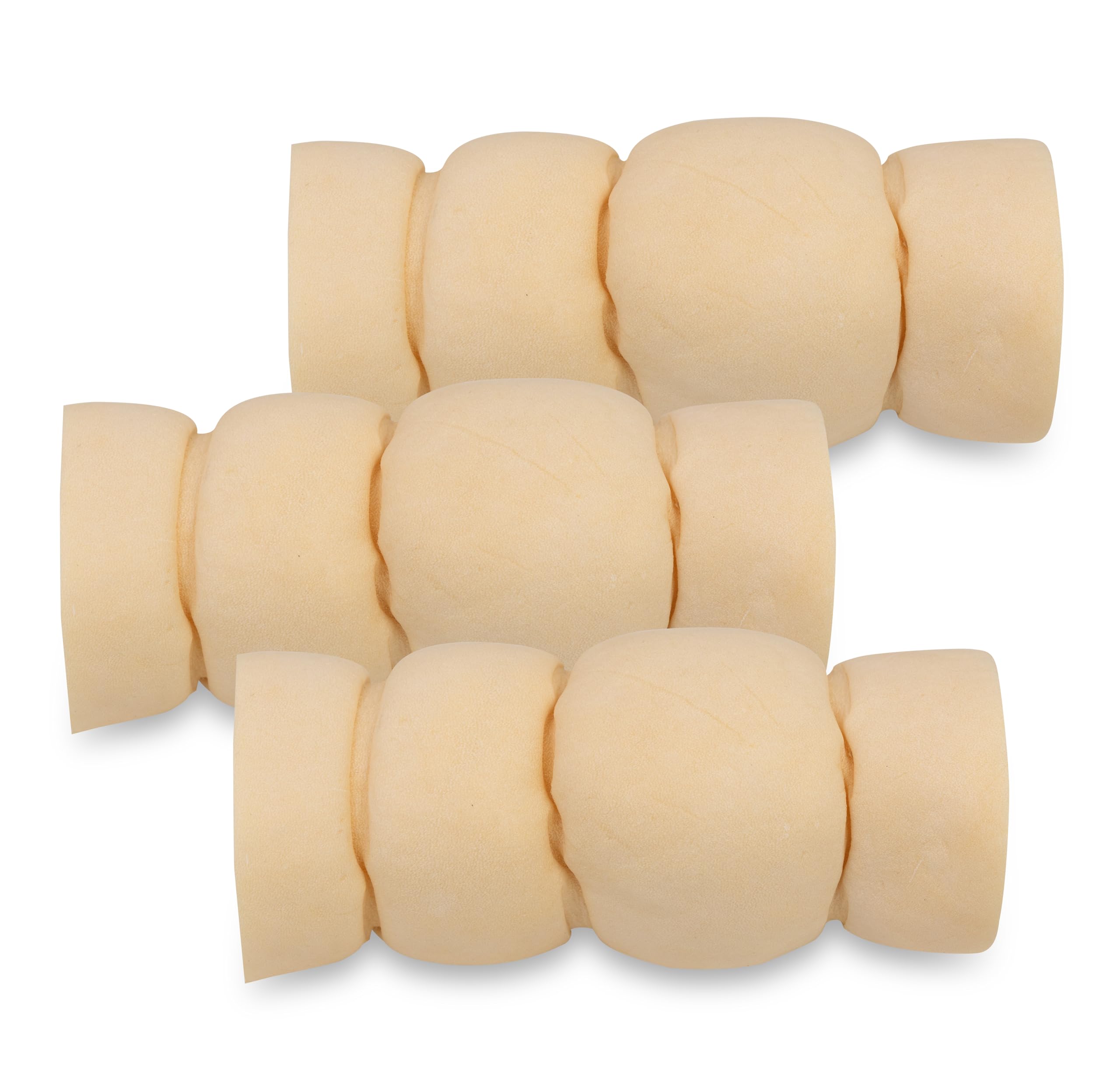 Premium Beef Cheek Rolls for Dogs 5-7" - (3-Pack) Long Lasting, Safe & Natural Rawhide Alternative Chews, Ideal for Large Dogs & Aggressive Chewers, Supports Dental Health & Digestion