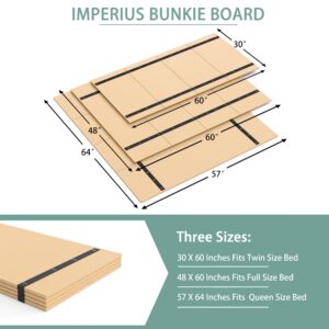 Imperius Mattress Support Wooden Bunkie Board/Bed Slats/Queen Bed Board Under Mattress Support(48"x 60" Full Size)