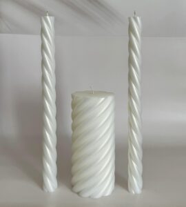 magik life unity candle set for wedding - wedding unity set for reception and ceremony - candle sets - 6 inch pillar and 2 * 10 inch tapers-white