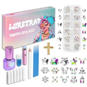 luretrap y2k trendy 30 pieces crystal tooth gem kit - unleash your sparkly smile