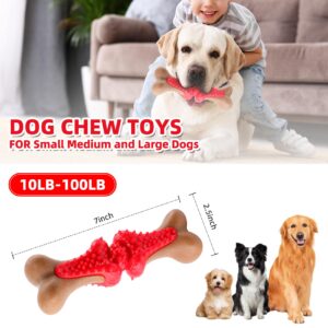 JUSTYEZI Dog Chew Toy for Large Dogs, Rubber Bone Dog Toys for Aggressive Chewers Large Breed, Teething Chew Toys Medium Dogs, Interactive Dental Health Aid, Supports Healthy Chewing Behavior