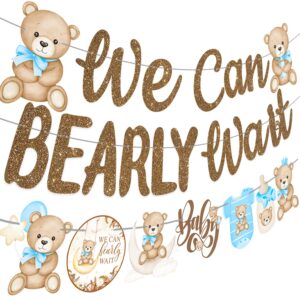 we can bearly wait banners bear baby shower banner teddy bear baby shower decorations 3pcs we can bearly wait baby shower decorations for boy bear birthday party supplies