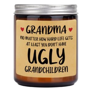 niyewsor grandma gifts, grandma birthday gifts, candle for grandma, christmas gifts for grandma, funny grandma gift from granddaughter grandson, grandparents day gifts for grandma