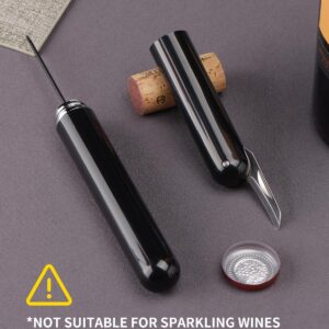 CIRCLE JOY Air Pump Wine Bottle Opener Set, Efficient Cork Remover With Foil Knife, Wine Pourer, Vacuum Stopper, Portable Mini Corkscrew Wine Opener for Home Travel Outdoor, Present for Wine Lovers