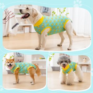 Avont Dog Recovery Suit, Surgery Shirt for Female Spay Male Neuter Skin Conditions, Surgical Onesie Bodysuit Prevent Licking Dog E Collar Cone Alternative -Duck (M)