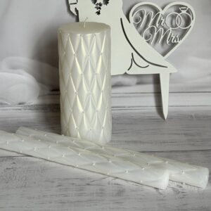 Magik Life Unity Candle Set for Wedding - Wedding Unity Set for Reception and Ceremony - Candle Sets - 6 Inch Pillar and 2 * 10 Inch Tapers