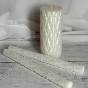 Magik Life Unity Candle Set for Wedding - Wedding Unity Set for Reception and Ceremony - Candle Sets - 6 Inch Pillar and 2 * 10 Inch Tapers