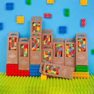 PHD CAKE Number 7 Building Block Birthday Cake Candle, Numeral Birthday Candles,Building Block Candles, Cake Topper Novelty Candle for Building Block Party