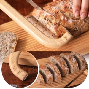 Morapin Bread knife,wood bread bow knife, 15.6-inch serrated bread slicer，Suitable for sour bread or homemade bread,Premium Stainless Steel,-Both left and right hands can be used-