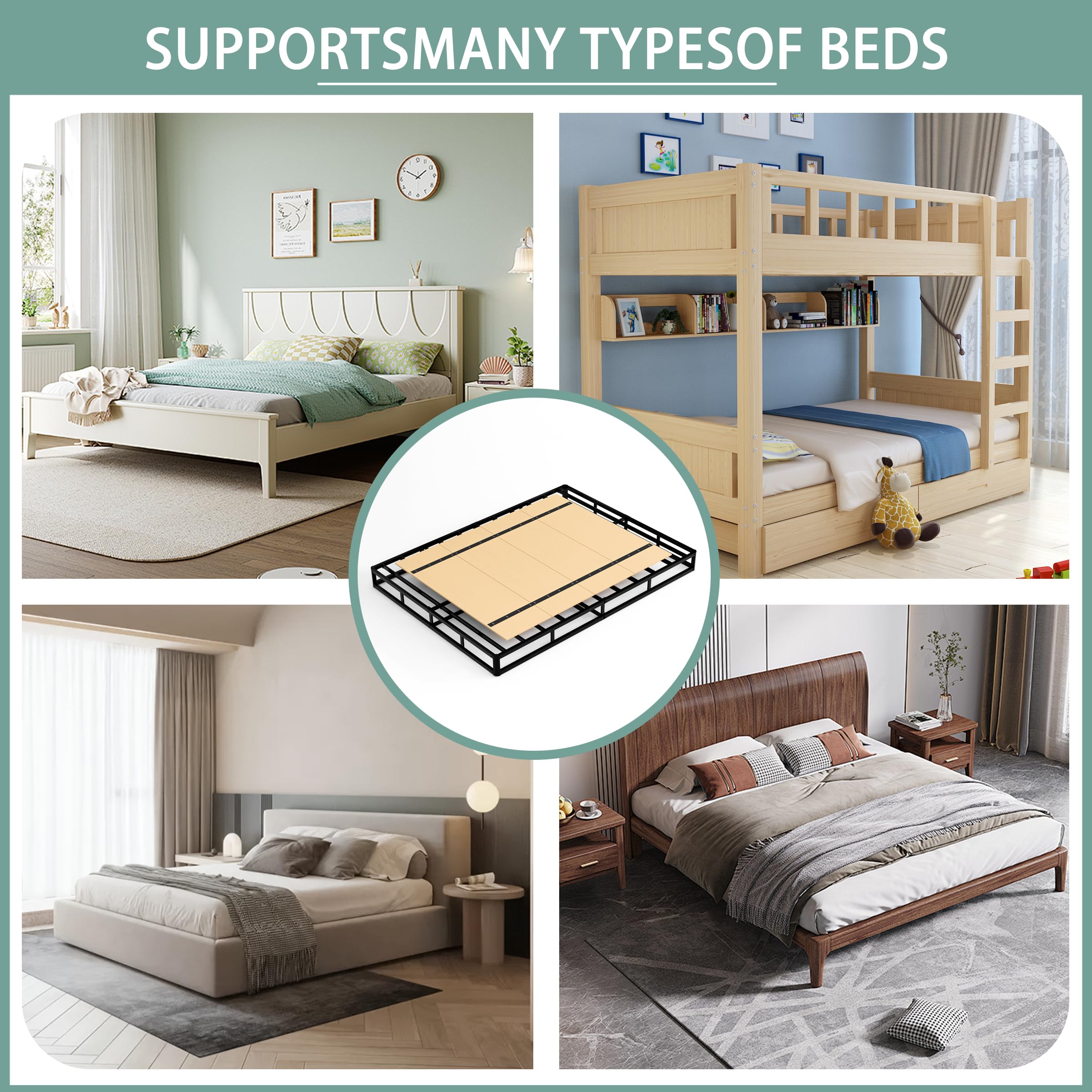 Imperius Mattress Support Wooden Bunkie Board/Bed Slats/Queen Bed Board Under Mattress Support(48"x 60" Full Size)