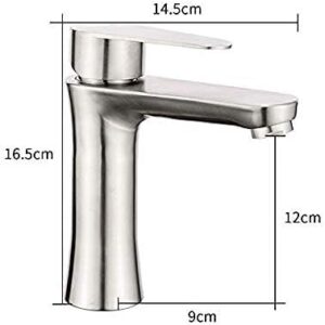 Kitchen Taps 304 Stainless Steel Brushed Bathroom Basin Faucet Sink Mixer Taps Vanity Hot and Cold Water Mixer Bath Faucets