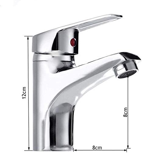 TECKI Kitchen Taps Bathroom Sink Chrome Faucet Single Lever Kitchen Sink Faucet Cold and Warm Mixer Water Bath