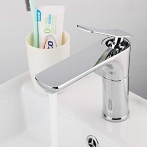 Kitchen Taps Innovative Fashion Style Home Balck Bath Basin Faucet Cold and Hot Water Taps White Bathroom Sink Mixer Faucets