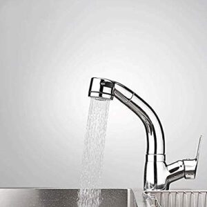 TECKI Kitchen Taps Kitchen Tap Faucet Brass Pull Out Sink Faucet Bathroom Sink Taps 2 Ways Water Outlet for Washing Cold Hot Water Bath Mixer