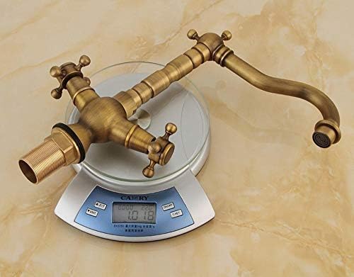 Kitchen Taps Basin Faucets Antique Brass Bathroom Sink Faucet Spout Double Cross Handle Bath Kitchen Mixer Hot and Cold Tap