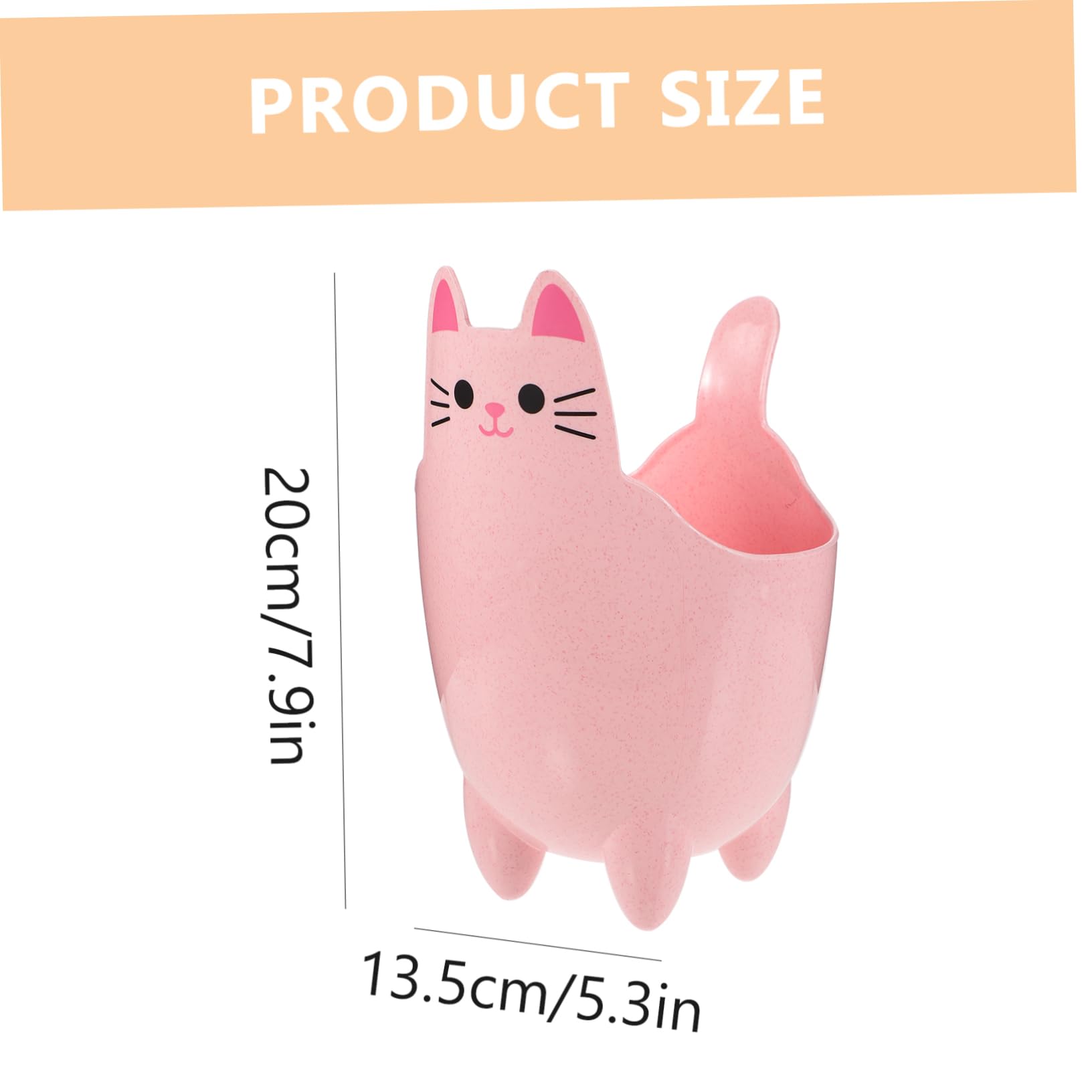 MAGICLULU Cat Shaped Trash Can Plastic Waste Basket Countertop Trash Can Mini Baskets Desk Trash Can Mini Plastic Baskets Rv Trash Can Garbage Can Kawaii Cat Trash Can Pink Cat Trash Bin