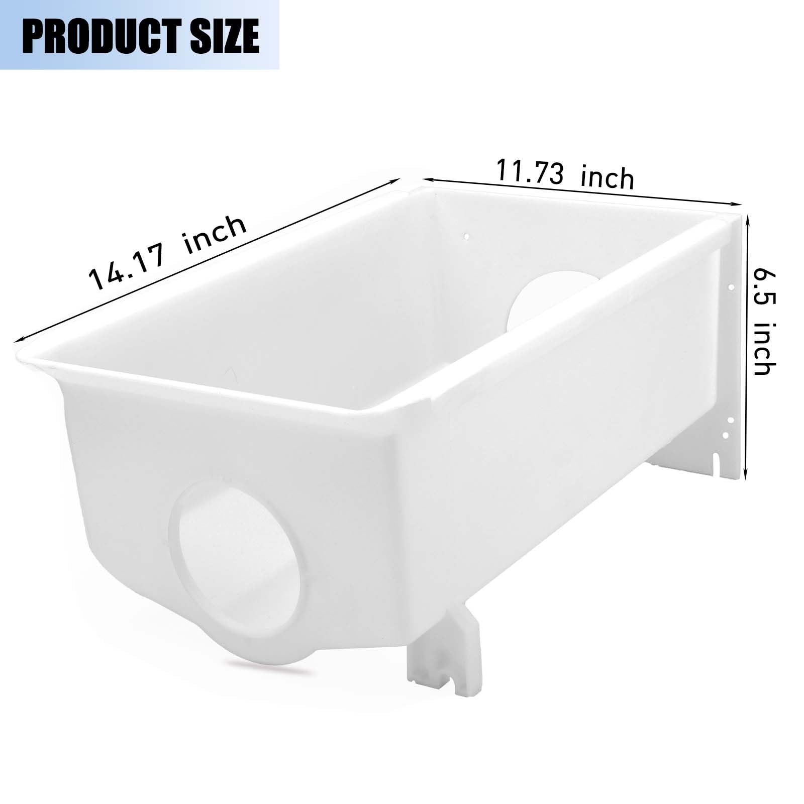 GRGTHDS W10850492 Refrigerator Ice Bucket,Compatible with Whirlpool Kenmore Maytag Amana,Ice Maker Replacement Parts W10670844 Ice Container Bin WRS321SDHB00 WRS322FDAM04 WRS321SDHZ05 WRS311SDHB00